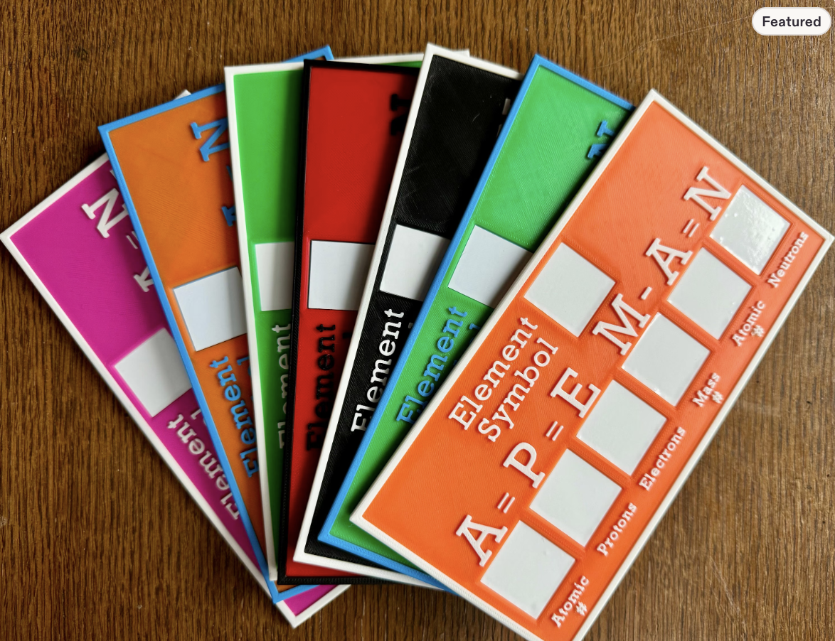 APE MAN atomic structure boards in multiple colors